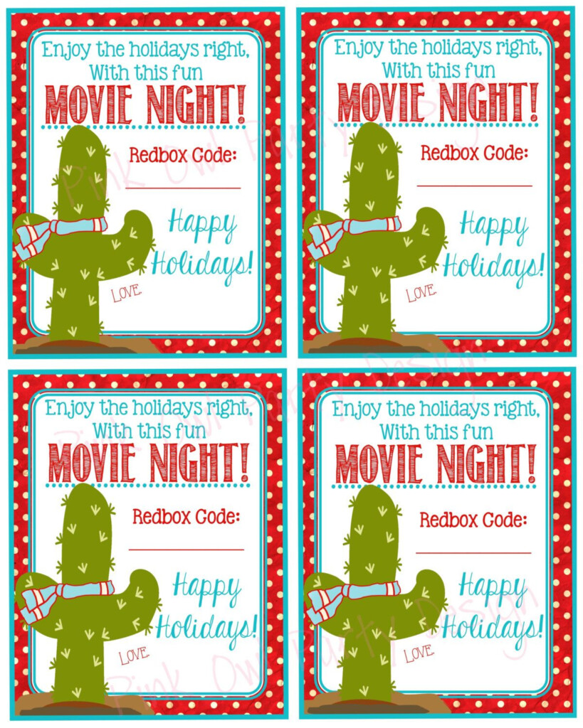 Printable Redbox Gift Tag Enjoy The Holidays Right With This Fun 