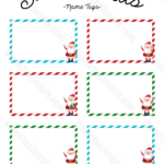 Free Printable Santa Claus Name Tags The Template Can Also Be Used For