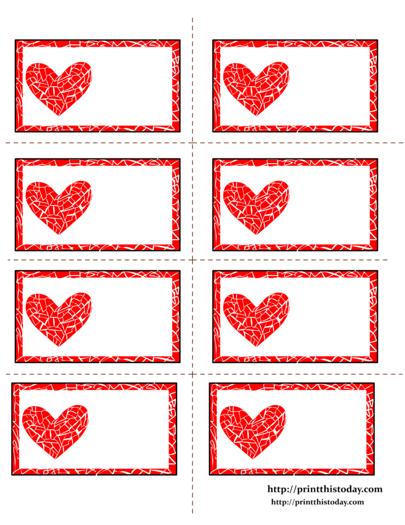 Free Printable Hearts Labels