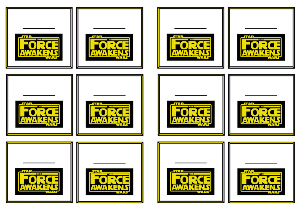 Star Wars The Force Awakens Name Tags Birthday Printable