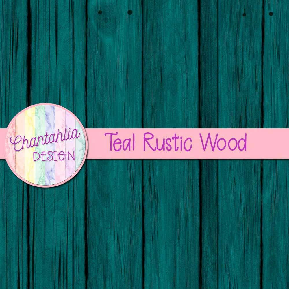 Teal Rustic Wood Chantahlia Design