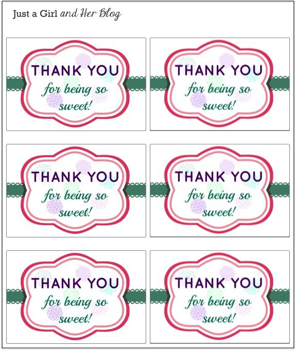 A Sweet And Simple Thank You Gift with FREE Printable Small Thank 