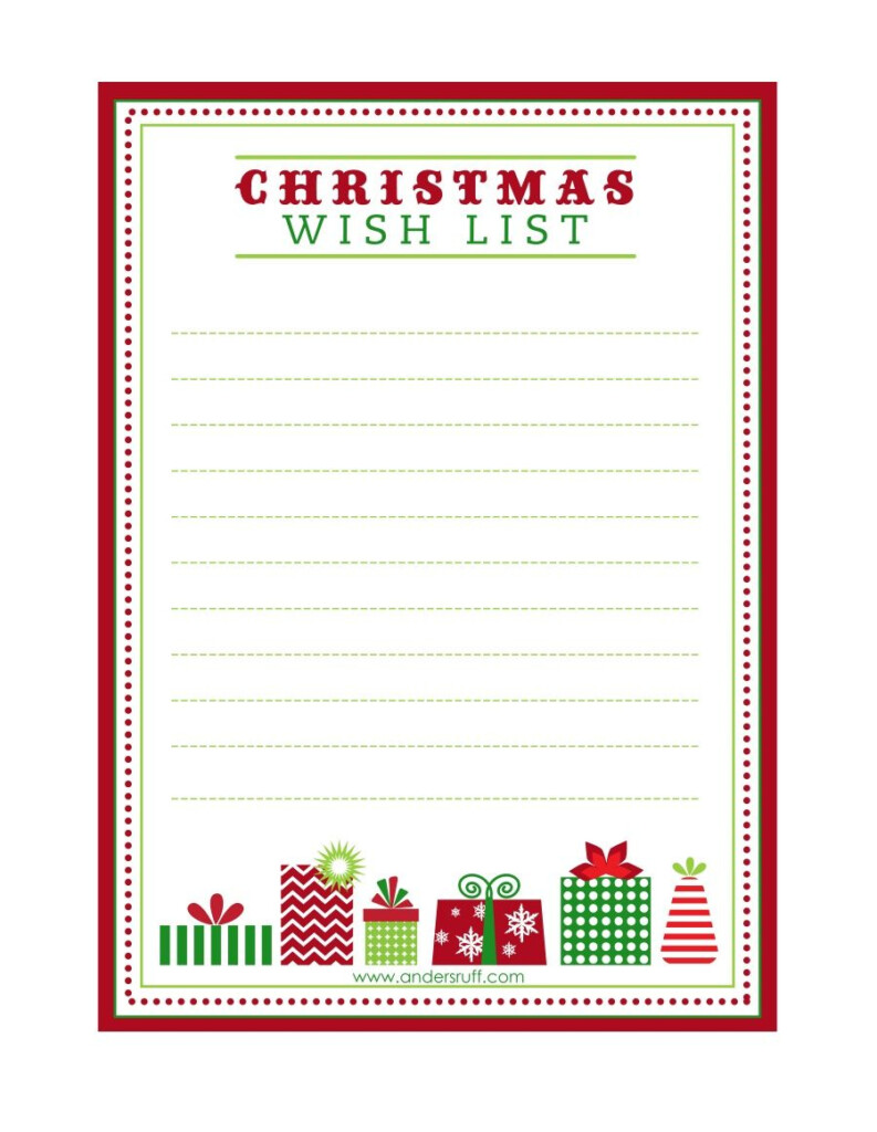 FREE Printable Letter To Santa Christmas Wish List And Tag Label 