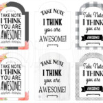 Printable Take Note You Are Awesome Gift Tags Printable Etsy