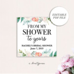 From My Shower To Yours Tags Printable From My Shower To Yours Favor