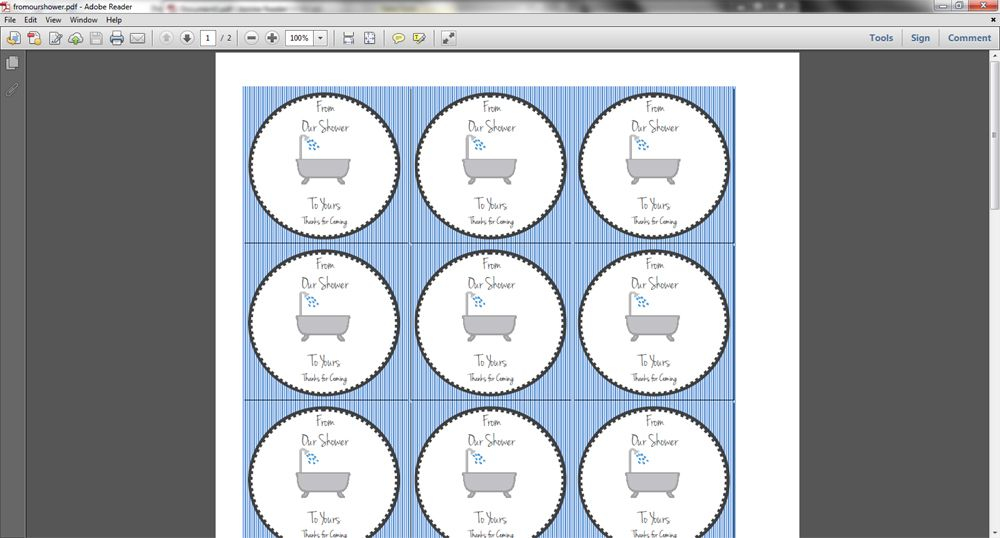 Free Printable From Our Shower to Yours Baby Shower Printables Free 