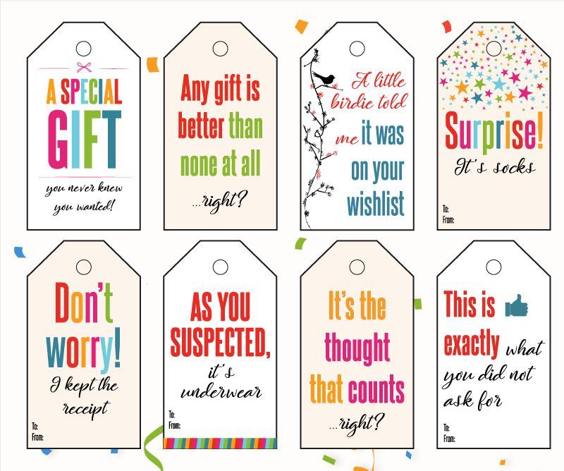 Free Funny Gift Tags For Any Occasion Printable PDF Gift Tags Free 