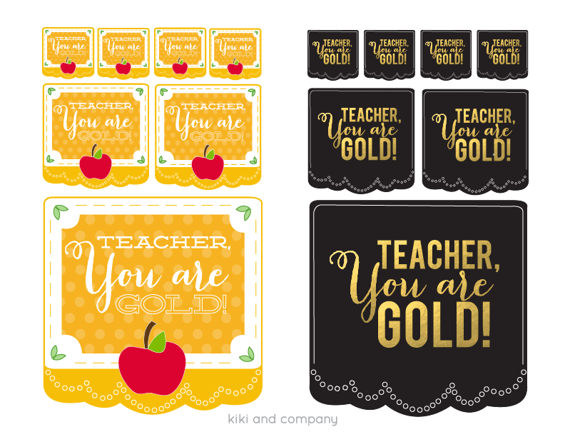 Teacher You Are Gold Teacher Appreciation Printables By Kiki And 