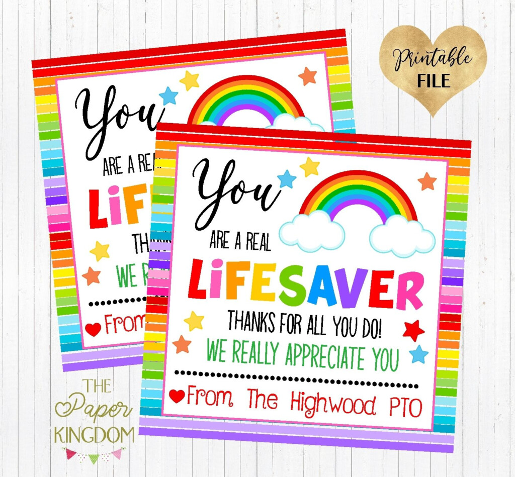 Employee Appreciation Gift Tag Printable Thank You Tag Company Teacher 