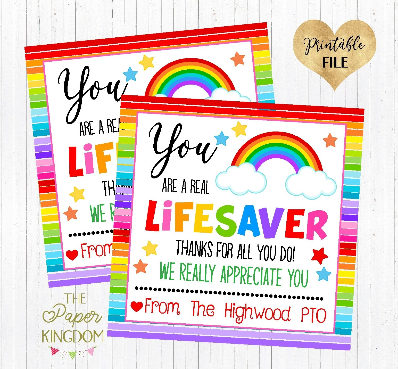 Employee Appreciation Gift Tag Printable Thank You Tag Company Teacher