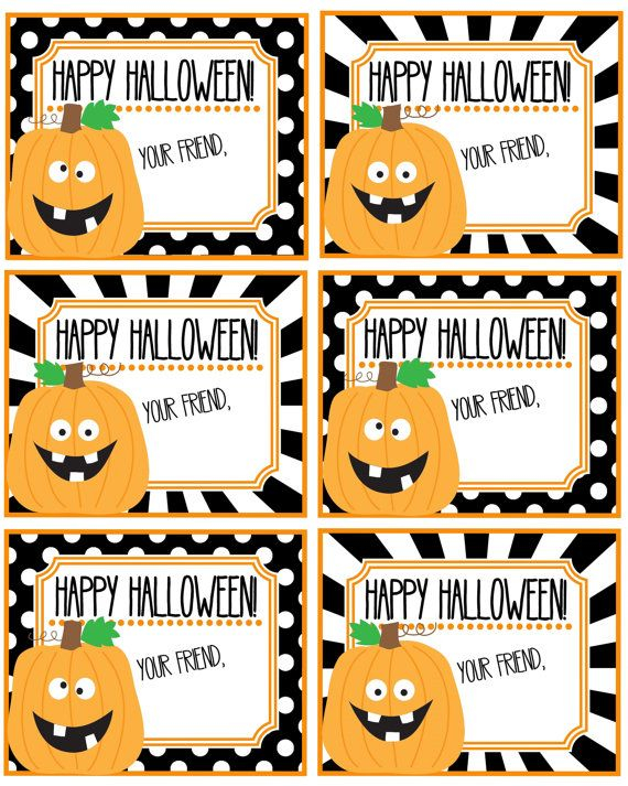Cute Pumpkin Happy Halloween Tags Printable By Pinkowlpartydesign 