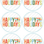 Happy Holidays Free Printable rejoi Christmas Gift Tags Printable