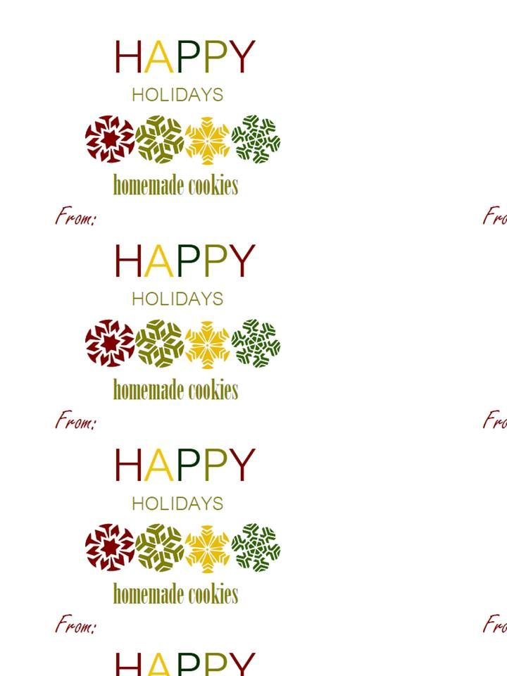 Happy Holidays Label Templates Free Holiday Labels Free Printable 