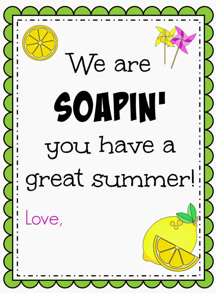 Zucchini Summer Teacher Gift Soapin You Have A Great Summer 