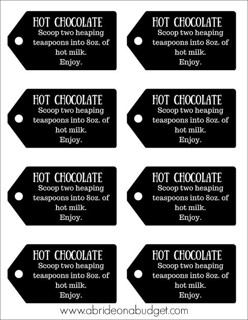 Image Result For Printable Hot Cocoa Labels Hot Chocolate Printable 