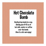 Printable Tag Hot Cocoa Bomb Hot Chocolate Bomb Tag Gift Tag Orange