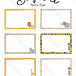 Free Printable Safari Name Tags The Template Can Also Be Used For