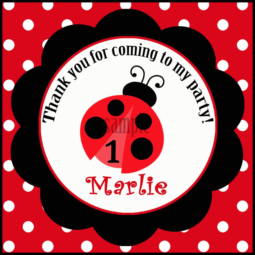 Ladybug Favor Tags Printable Or Printed With FREE SHIPPING Etsy