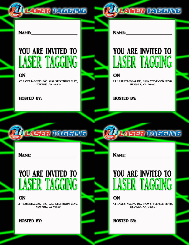 Laser Tag Free Printables Laser Tag Invitations Printable Free 