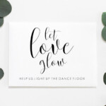 Let Love Glow Printable Let Love Glow Sign Wedding Reception Signs