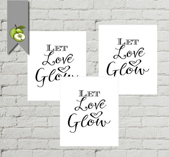 Let Love Glow Tags for Your Glow Sticks Instant Digital Download 