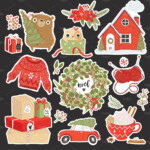 Let s Celebrate Christmas Set Christmas Gift Tags Template Holiday