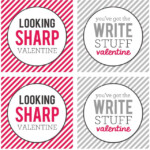 Looking Sharp Teacher Valentine Printable Tags Teacher Valentine