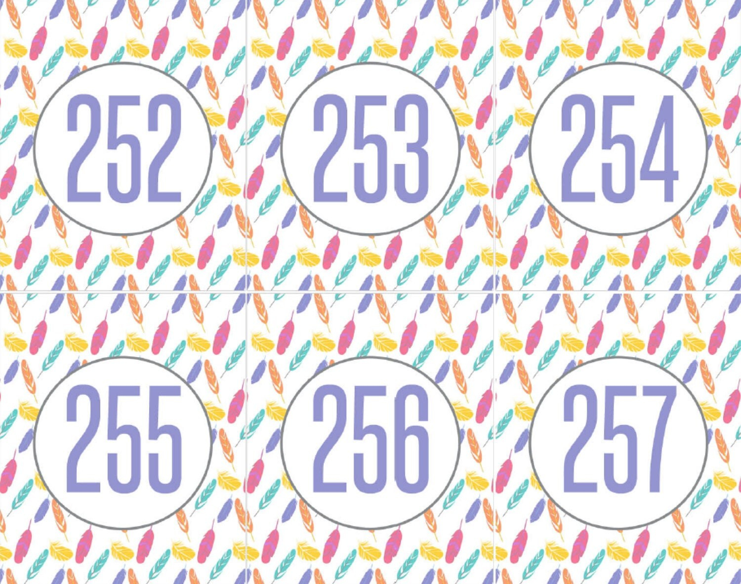 Lularoe Live Sale Number Tags