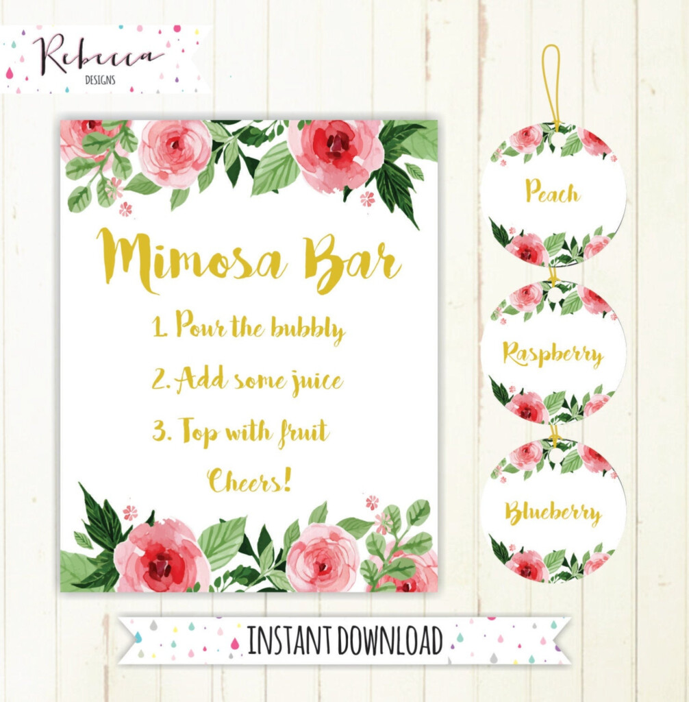 Free Mimosa Bar Printable Free Printable