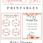DIY Mimosa Bar With Free Printable Labels For Baby Shower Or Bridal