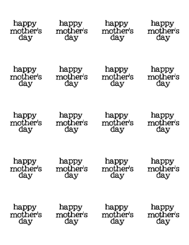 Happy Mother s Day Label Printable Label Templates OL5375 