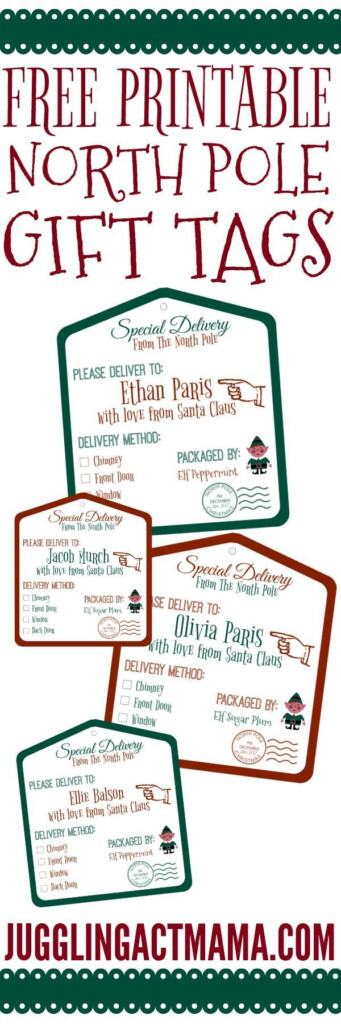 North Pole Printable Gift Tags Diy Christmas Tags Christmas Gifts 