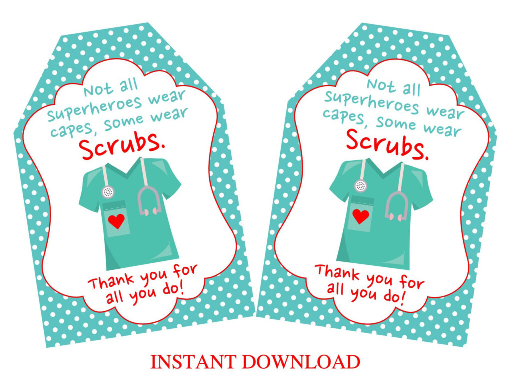 Nurse Thank You Tags Printable Doctor Appreciation Favor Etsy Nurse 