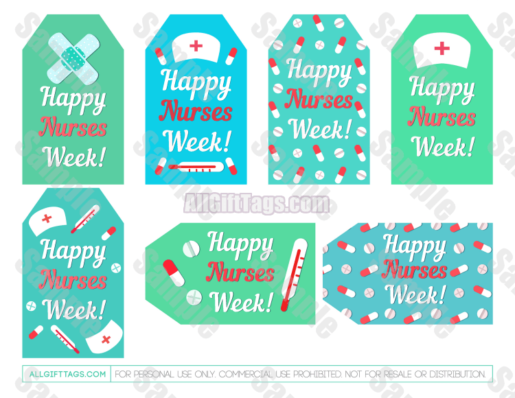 Nurses Week Printable Tags Free