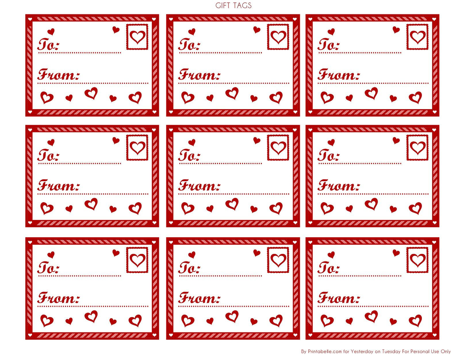 Valentine Gift Tags Gift Tags Printable Valentine Gifts Free Printable Gift Tags