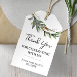 Leah Greenery Gift Tag Template Wedding Favor Tag Template Greenery