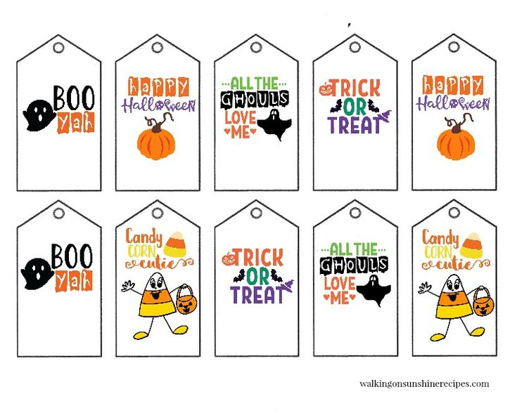 Printable Halloween Gift Tags Walking On Sunshine Recipes Halloween 