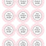 She s Ready To Pop Baby Shower Printable Party Tags Powder Pink Grey