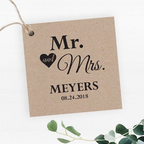 Free Printable Wedding Tag Mr Mrs Wedding Tag Editable PDF Template