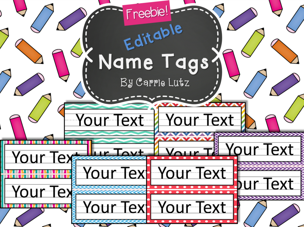 Free Printable Name Tags For School Desks