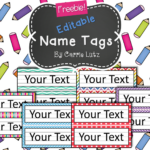 Free Printable Name Tags For School Desks