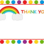 Rainbow Thank You Card Printable Rainbow Rainbow Theme Baby Shower