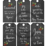 Christmas Tag Printable Christian Religious Tags Chalkboard