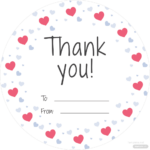 Free Round Thank You Tag Template In Adobe Photoshop Illustrator