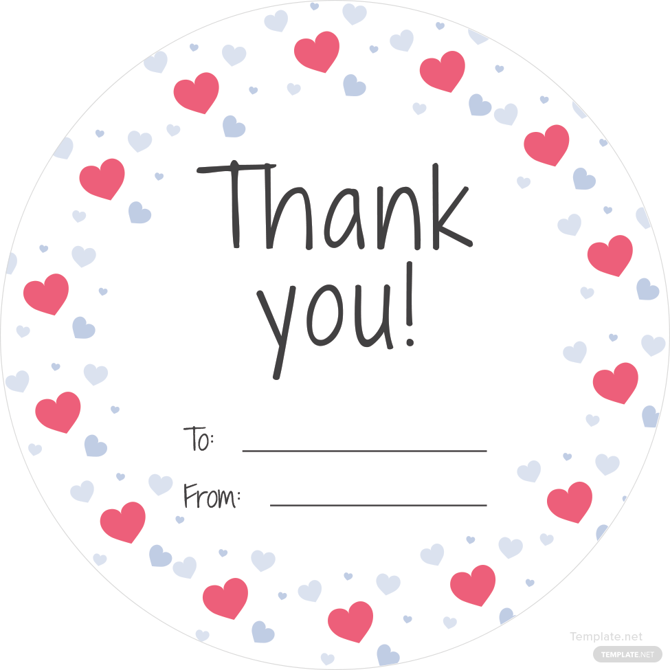 Free Round Thank You Tag Template In Adobe Photoshop Illustrator 