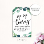 Sip Sip Hooray Tags Wedding Favor Tag Wine Favor Tags Etsy Wedding