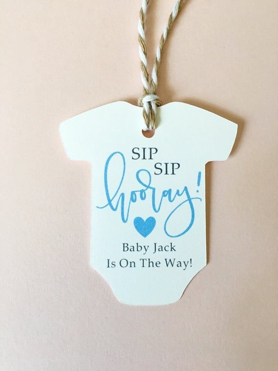 Baby Shower Sip Sip Hooray Tags 12 Tags For 5 2 Flat Rate Shipping 