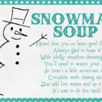 Snowman Soup Free Printable Tag And Instructions Christmas Eve