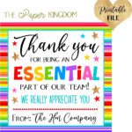 Employee Appreciation Gift Tag Printable Thank You Tag Company Teacher