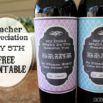 Teacher Appreciation Gift Wine Label Free Printable SohoSonnet